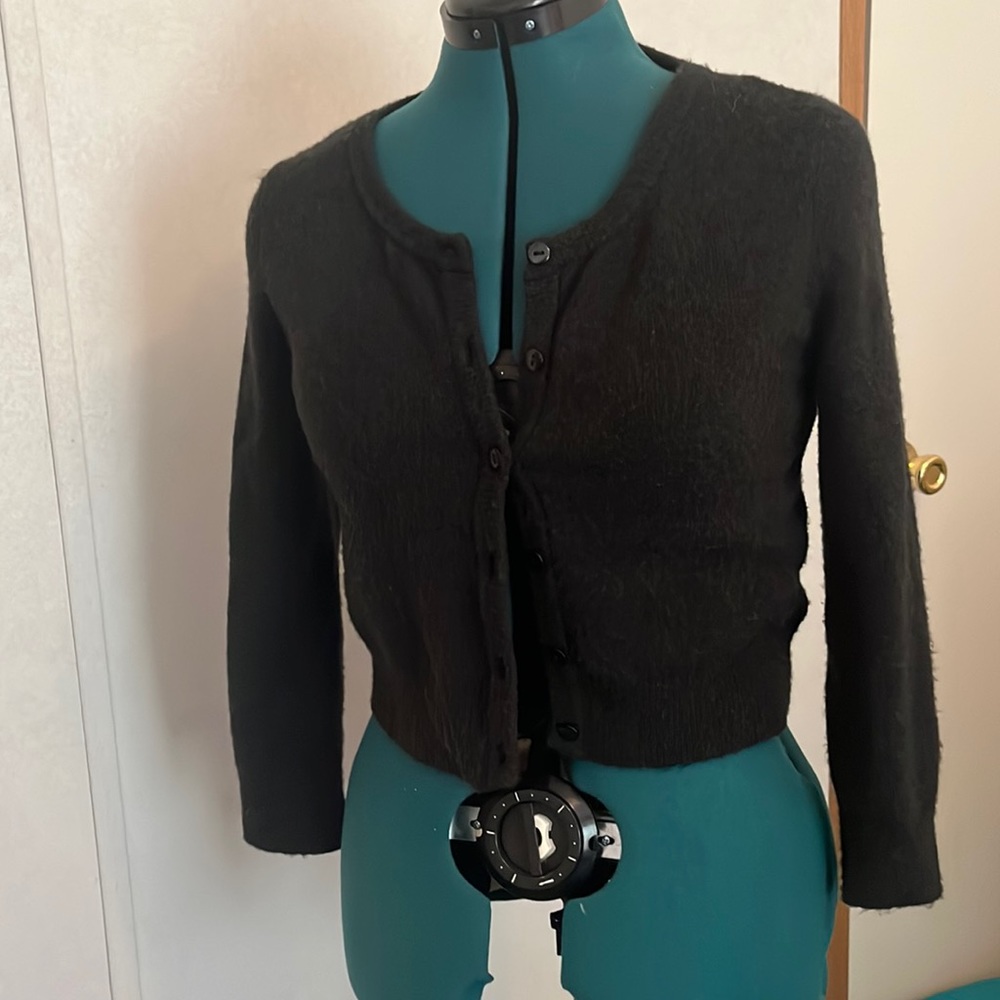 Aerie 3/4 black SUPER SOFT cardigan or wear it like a crop top!